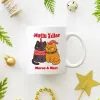 Çiftlere Özel İsimli Noel Kedileri Kupası