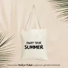 Enjoy Your Summer Tasarımlı Askılı Bez Çanta