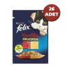 Felix Çifte Lezzet Sığır Etli ve Tavuklu Yaş Kedi Maması 85 Gr x 26 Adet