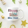 Happy New Year 2026 Desenli Yılbaşı Hediyesi Kupa Bardak