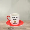 Kızım Da Kızım Özel İsimli Hediye Kırmızı Fincan