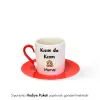 Kızım Da Kızım Özel İsimli Hediye Kırmızı Fincan