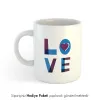 Love Tasarımlı Kahve Kupası
