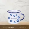 Nazar Boncuğu Temalı Kişiye Özel İsimli Enamel Kupa Bardak
