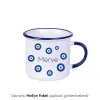 Nazar Boncuğu Temalı Kişiye Özel İsimli Enamel Kupa Bardak