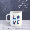 Love Tasarımlı Kahve Kupası