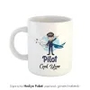 Pilot Tasarımlı İsme Özel Hediye Kupa