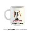 Şampiyon Baskılı Kişiye Özel İsimli Kupa Bardak