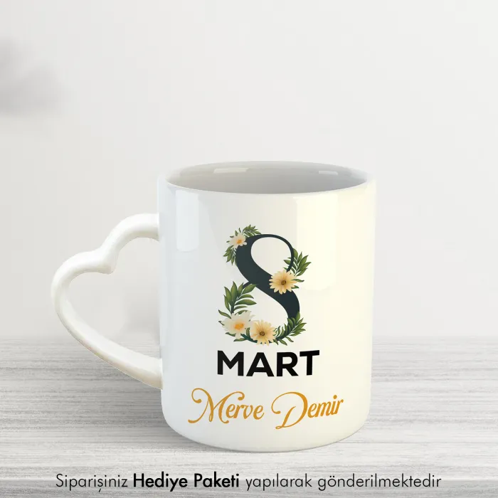 Kadınlar Gününe Baskılı Hediye Kupa Bardak