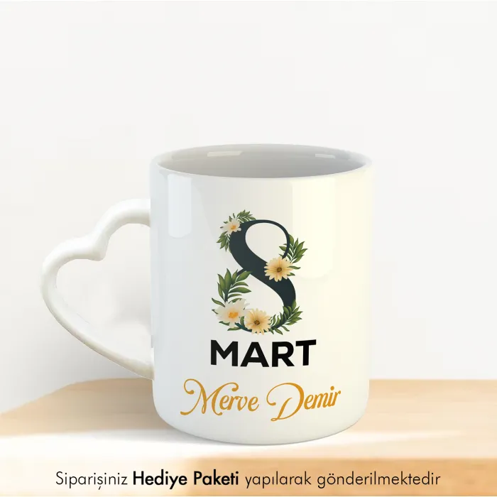 Kadınlar Gününe Baskılı Hediye Kupa Bardak