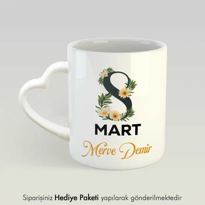 Kadınlar Gününe Baskılı Hediye Kupa Bardak