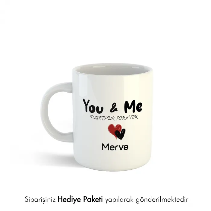 Kişiye Özel Gri Termos Ve Kupa Hediye Paketi