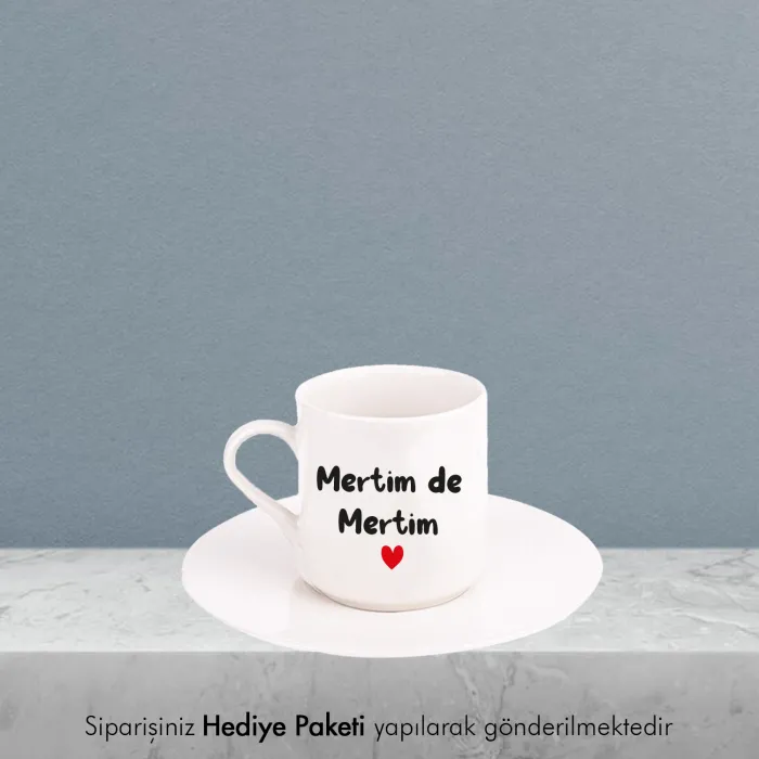 Kişiye Özel İsimli Beyaz Fincan