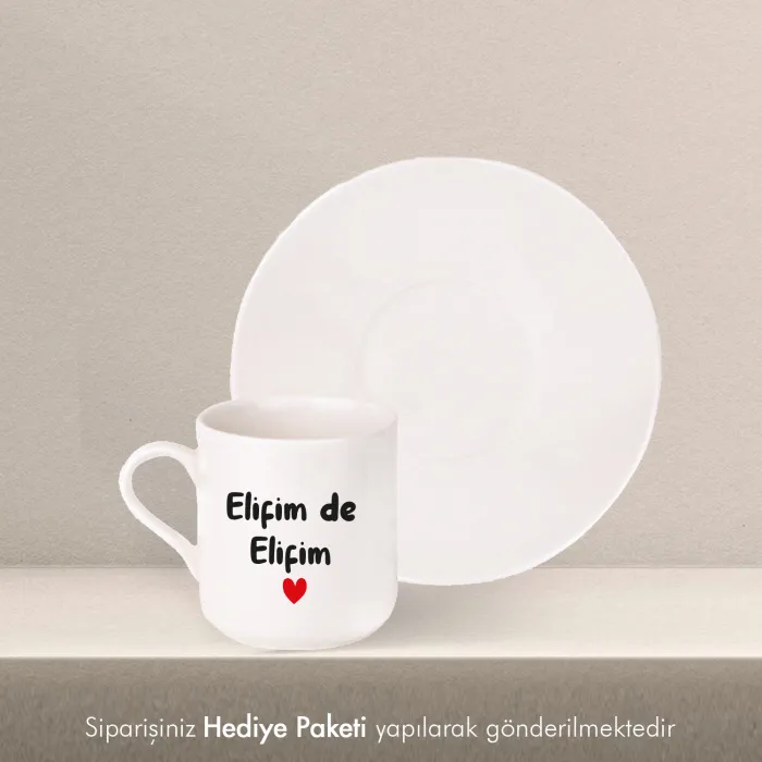 Kişiye Özel İsimli Beyaz Fincan