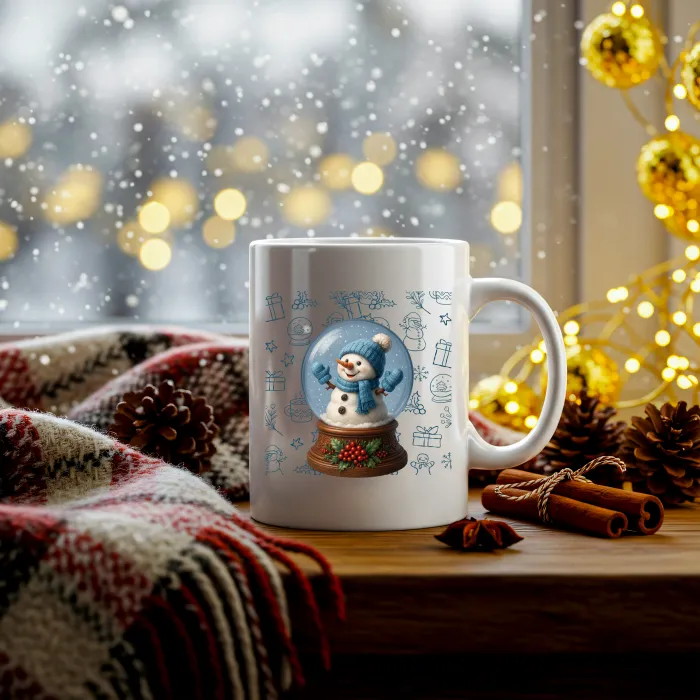 Neşeli Kardan Adam Küresi Kupa