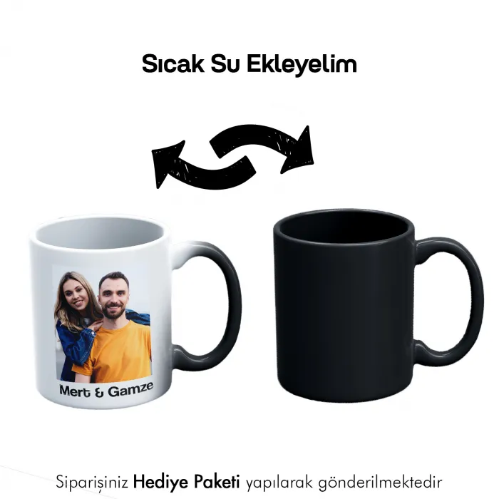 Sevgiliye Özel Hediye Sihirli Kupa Bardak