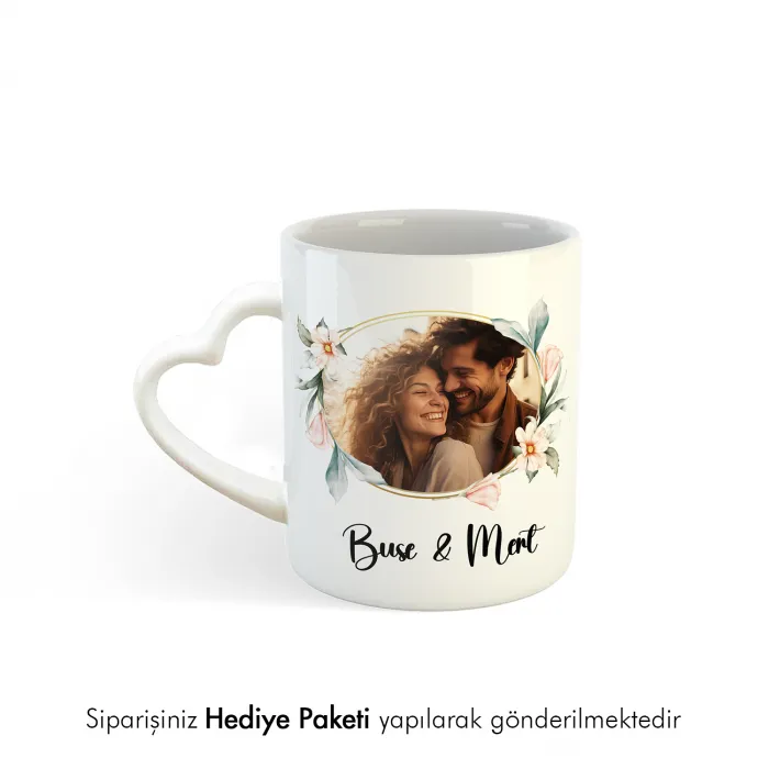 Sevgiliye Özel İsim Baskılı Hediye Peluş Tavşan Kupa Seti