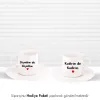 2’Li Kişiye Özel İsimli Beyaz Fincan