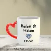 Halam Da Halam Kişiye Özel İsimli Kalpli Kupa Bardak