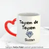 Teyzem De Teyzem Kişiye Özel İsimli Kalpli Kupa Bardak