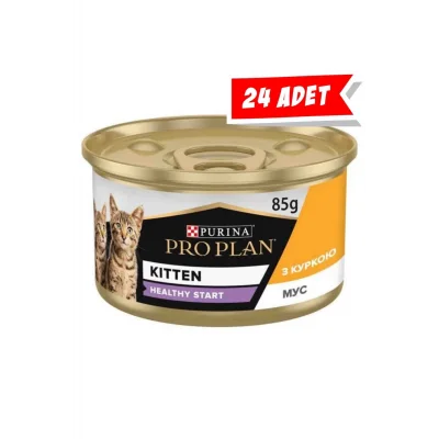 Pro Plan Kitten Tavuklu Yavru Yaş Kedi Maması 85 Gr x 24 Adet