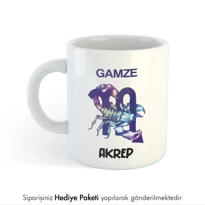 Akrep Burcuna Hediye Kupa Bardak