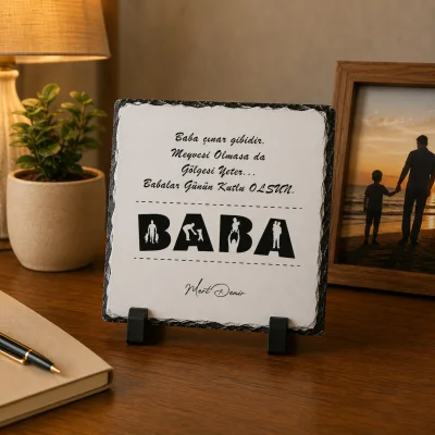 Babalar Gününe Özel İsimli Doğaltaş