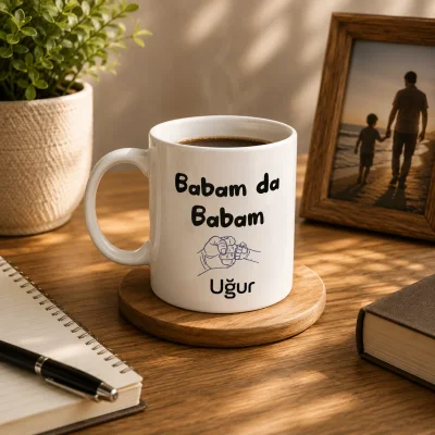 Babam Da Babam Kişiye Özel İsimli Kupa Bardak