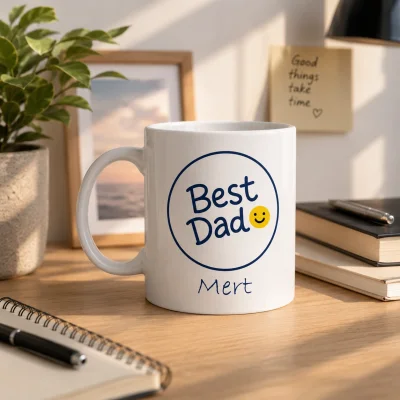 Best Dad – Kişiye Özel Minimal Baba Kupası
