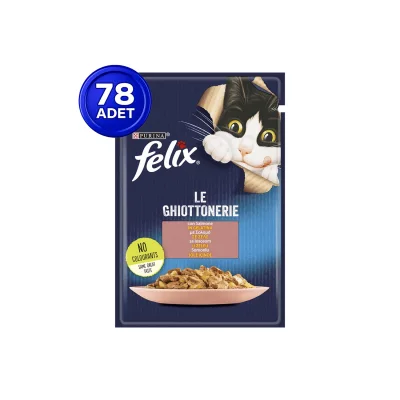 Felix Somonlu Yaş Kedi Maması 85 Gr x 78 Adet
