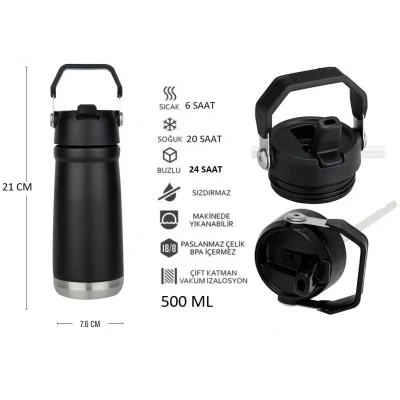 Globox Termos 500ml Siyah