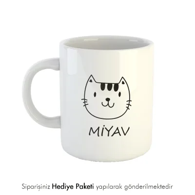 Kedi Temalı Kahve Kupası