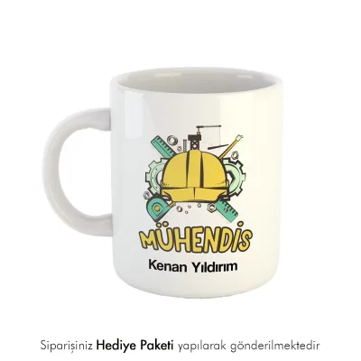 Mühendise Özel İsimli Hediye Kupa