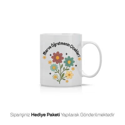 Öğretmenler Gününe Özel İsimli Kupa Bardak