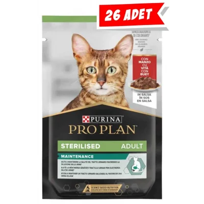 Pro Plan Pouch Delicate Biftekli Kedi Konservesi 85 gr 26 Adet