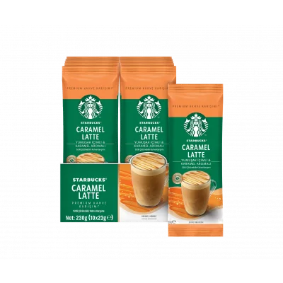 Starbucks Caramel Latte Premium Kahve Karışımı 23 g x 10 Adet