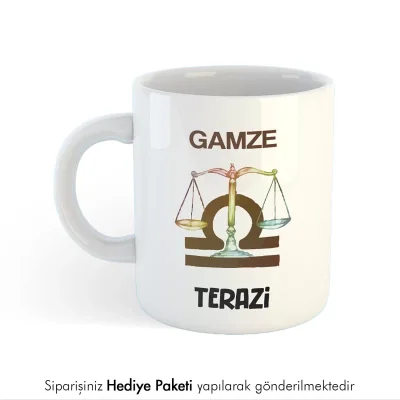 Terazi Burcuna Hediye Kupa Bardak