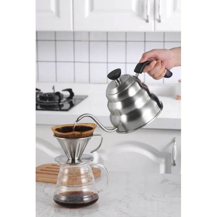 1200 ml Paslanmaz Çelik Barista Kettle - 3. Nesil Kahve Demleme Ekipmanı