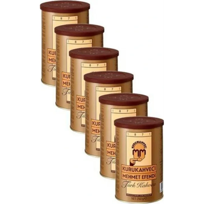 Kurukahveci Mehmet Efendi Türk Kahvesi 250 gr 6lı Teneke