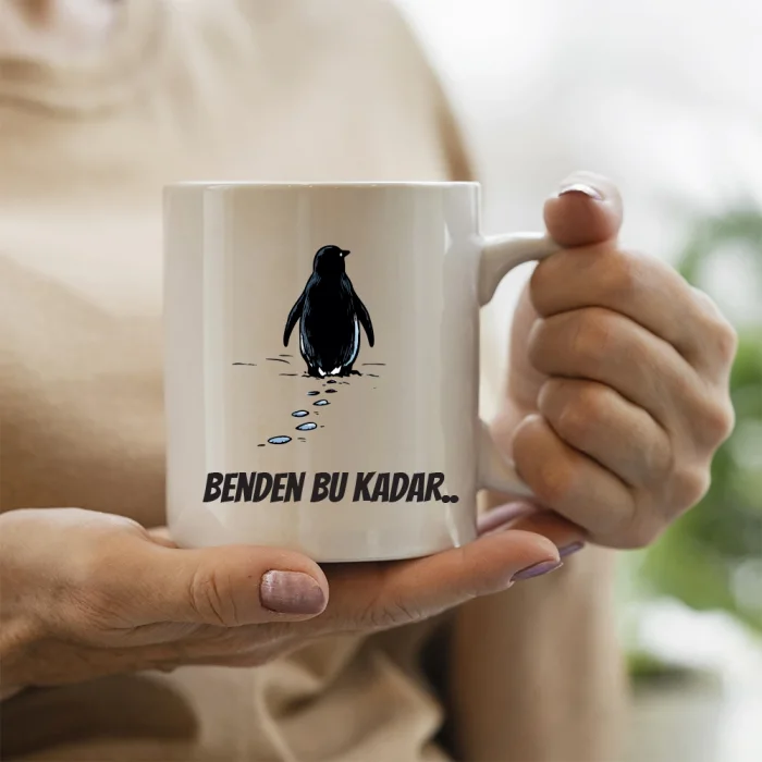 Benden Bu Kadar – Penguen Desenli Kupa Bardak