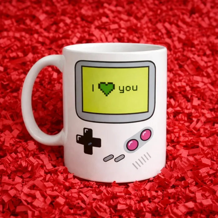 Retro Oyun Temalı Aşk Kupası