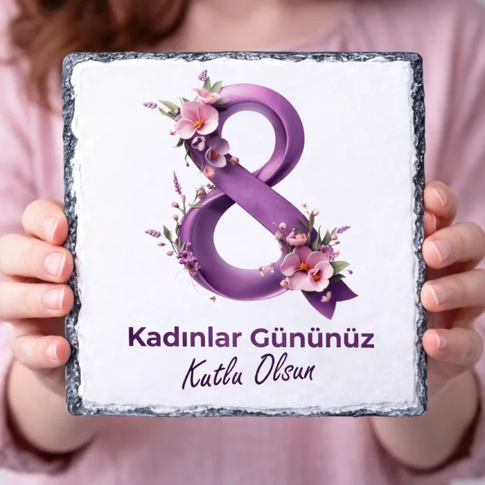 Kişiye Özel 8 Mart Kadınlar Günü Dekoratif Doğal Taş