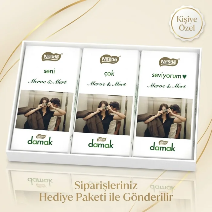 Doğum Günü Hediyesi Özel Fotoğraflı Nestlé Damak Çikolata Paketi