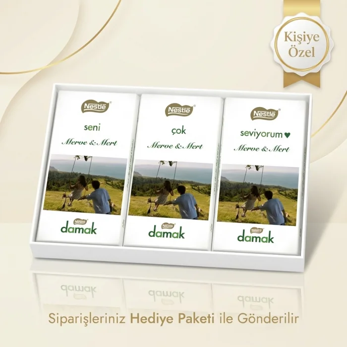 Doğum Günü Hediyesi Özel Fotoğraflı Nestlé Damak Çikolata Paketi