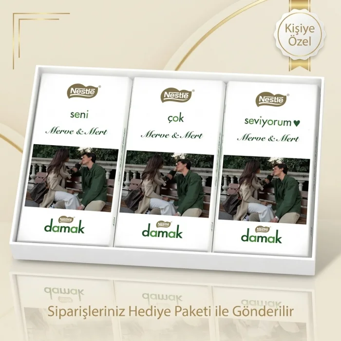 Doğum Günü Hediyesi Özel Fotoğraflı Nestlé Damak Çikolata Paketi