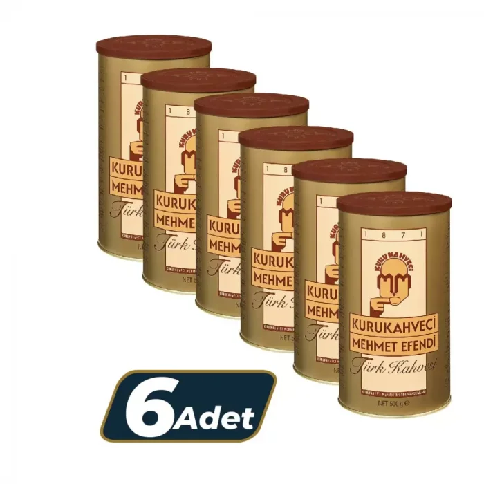 Kurukahveci Mehmet Efendi Türk Kahvesi 500 gr 6lı Teneke