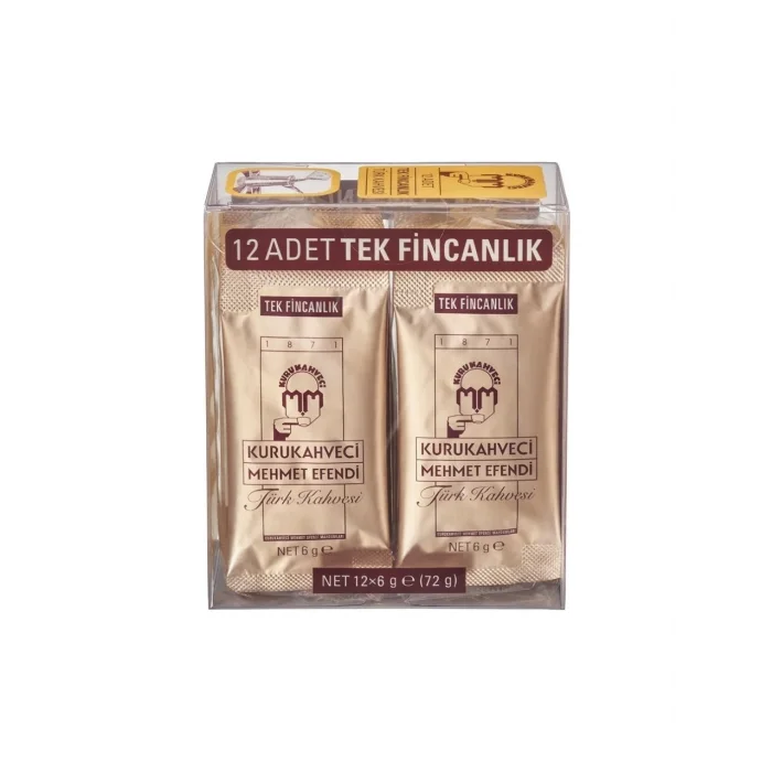 Kurukahveci Mehmet Efendi Tek İçimlik Türk Kahvesi 144lü Paket (6 gr)