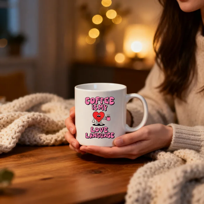 Coffee Is My Love Language Temalı Kupa