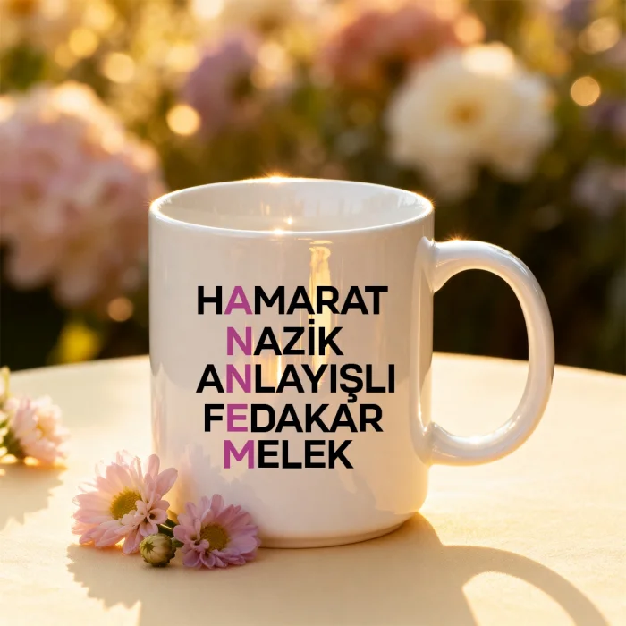 Anne Tanımı – Hamarat, Nazik, Anlayışlı, Fedakâr Melek Kupa Bardak