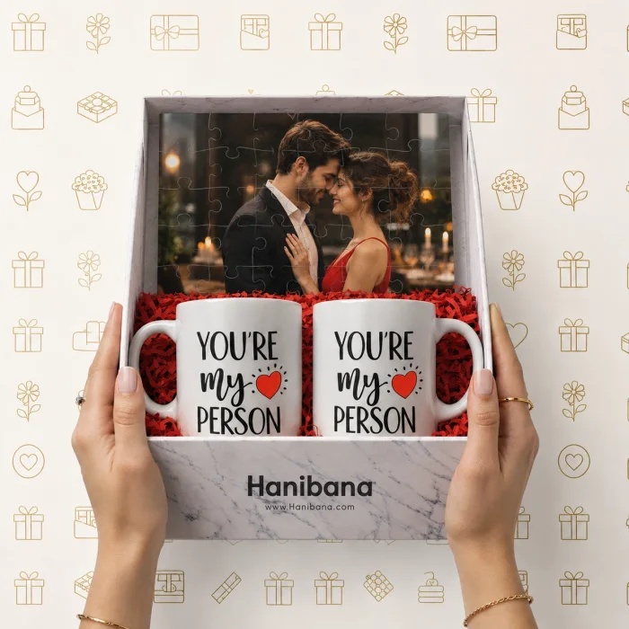 Youre My Person – Kişiye Özel A5 Puzzle & Çift Kupa Hediye Seti